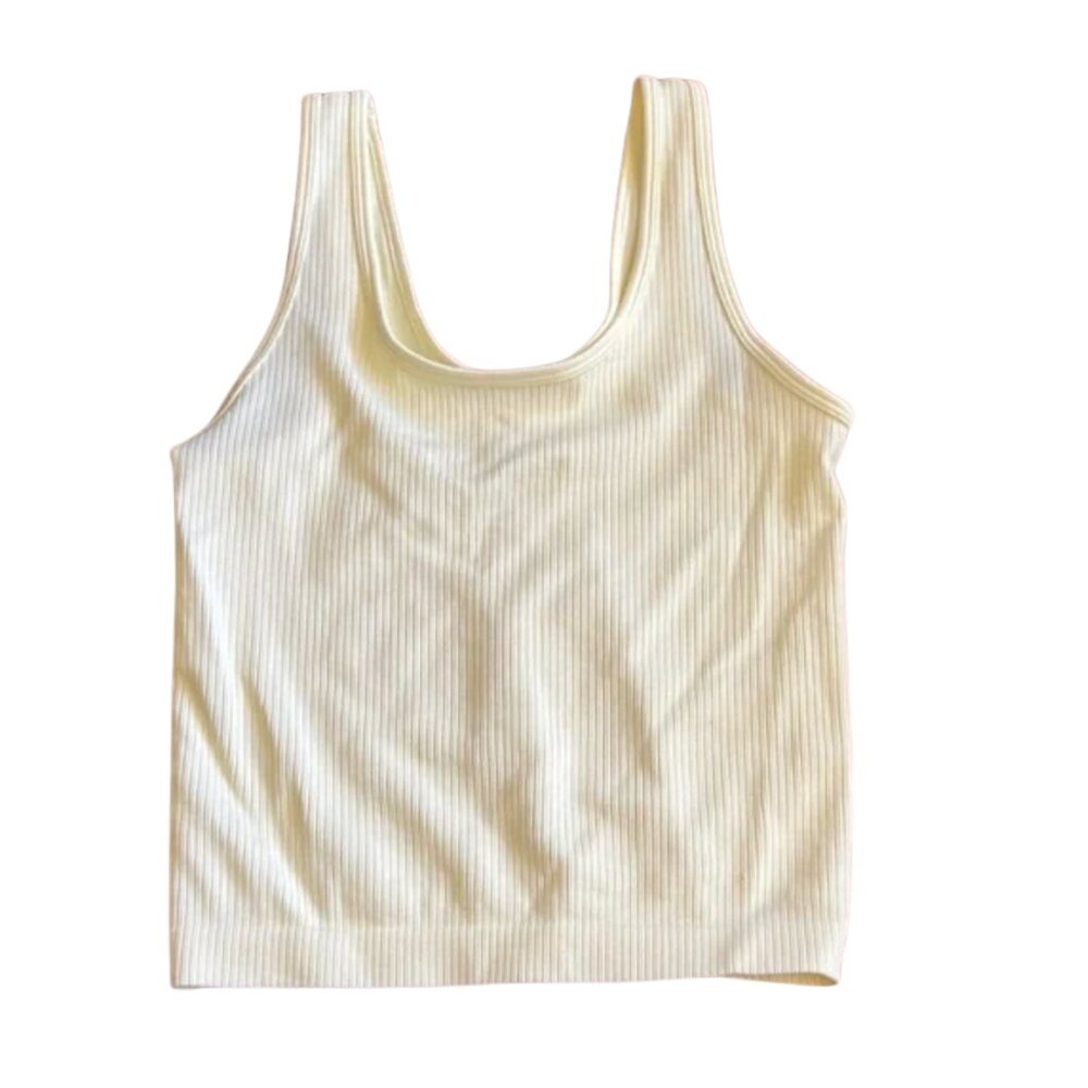 A New Day Ribbed Yellow Tank Top Size Small